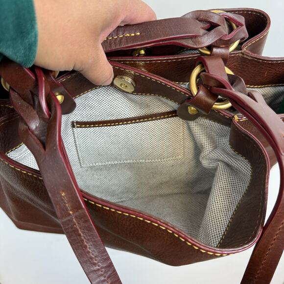 Dooney & Bourke Florentine Large Zip Tote Bag Brown Leather $588 - Picture 9 of 13